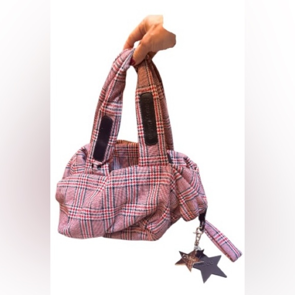Chloé Plaid Mini Tote | 3 Star Hangtag Charm Ring Hardware | Designer Bag. EUC